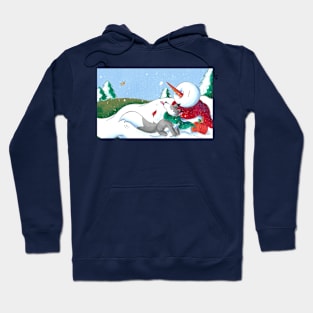 Catching Leaves and Snow Hoodie